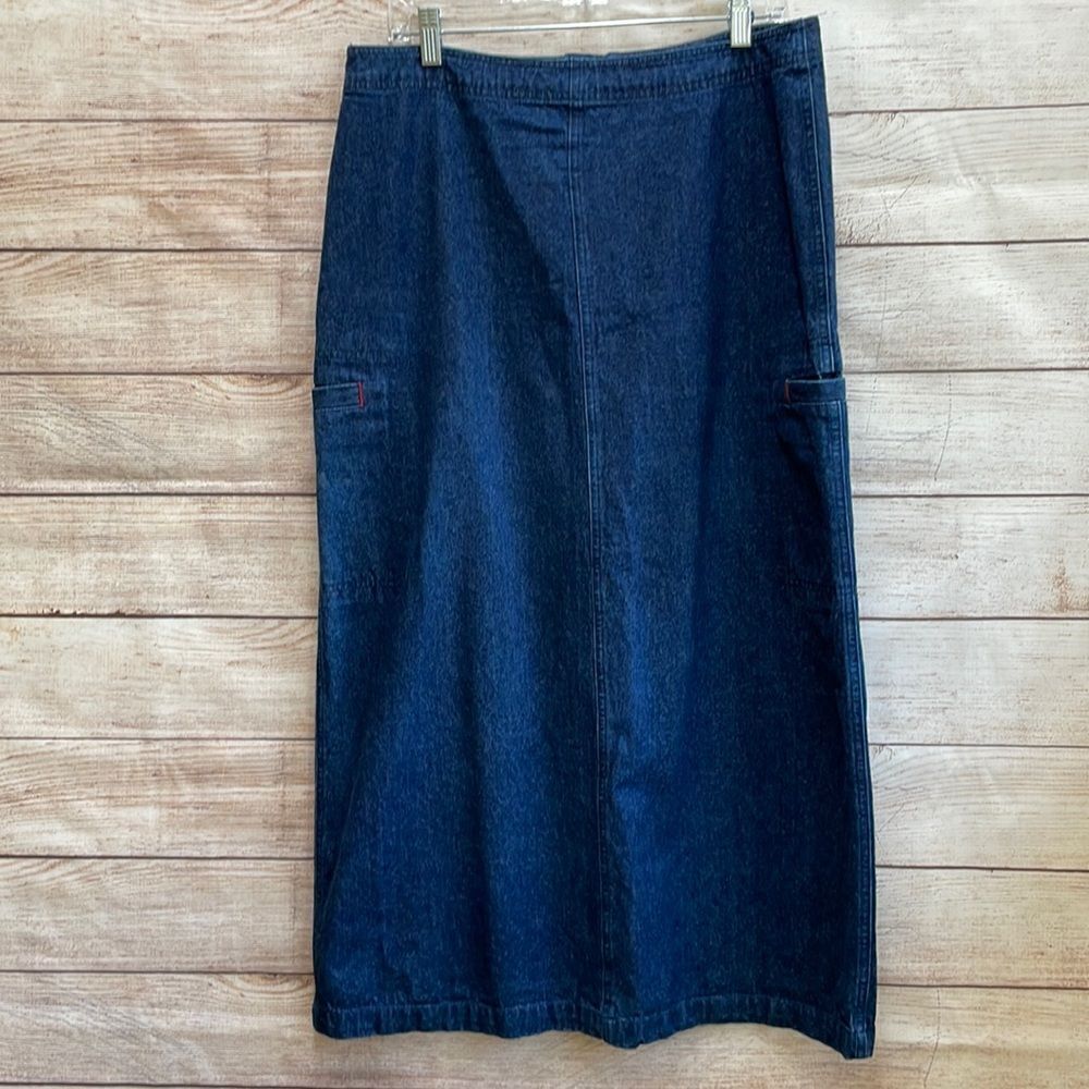 ‎ROUTE 66 DENIM MAXI SKIRT MODEST